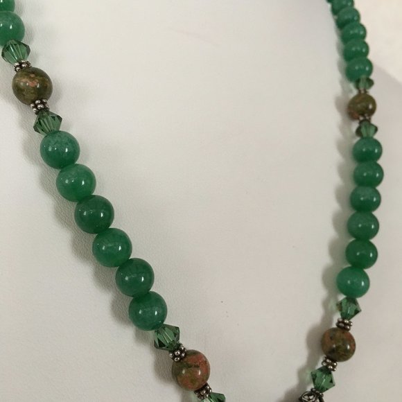 Vintage Agate Semi-Precious Pendant Necklace MINT - Picture 4 of 9